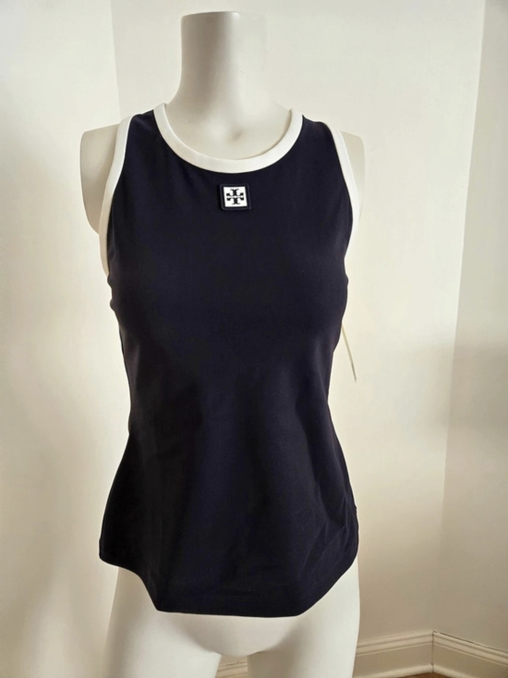 Brand New With Tags Tory Burch Jersey Racerback Tennis Tank Top Navy